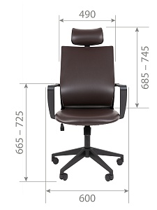 Офисное кресло CHAIRMAN 545, экокожа, коричневый